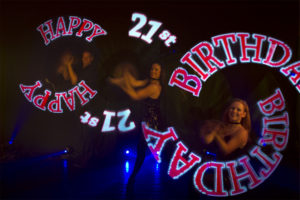 Geburtstag Showact Lichtshow