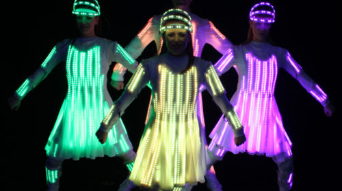 Farbenwechsel mit Supernova: high end LED Light Dance Show, Licht Balance