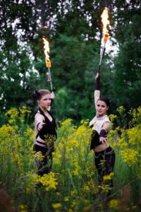 Feuer und Funkenshow, Pyroshow, Logo Darstellung Sachsen