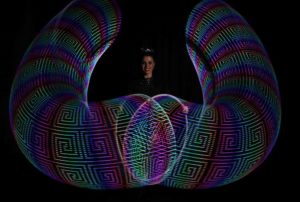 Gala Show LED Hula Hoop Act für Firmenfeier, Betriebsfeier