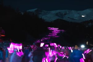 LED parade for breast cancer awareness in Pila